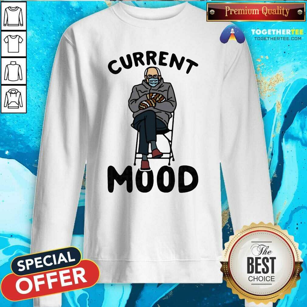 Current Mood Sassy Bernie Sanders White Print T Sweatshirt Current Mood Sassy Bernie Sanders White Print T Sweatshirt