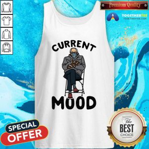 Current Mood Sassy Bernie Sanders White Print T Tank Top