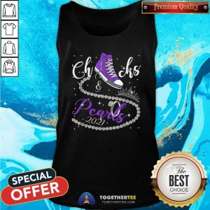 Kamala Harris Chucks And Pearls 2021 Purple Converse Tee Tank Top