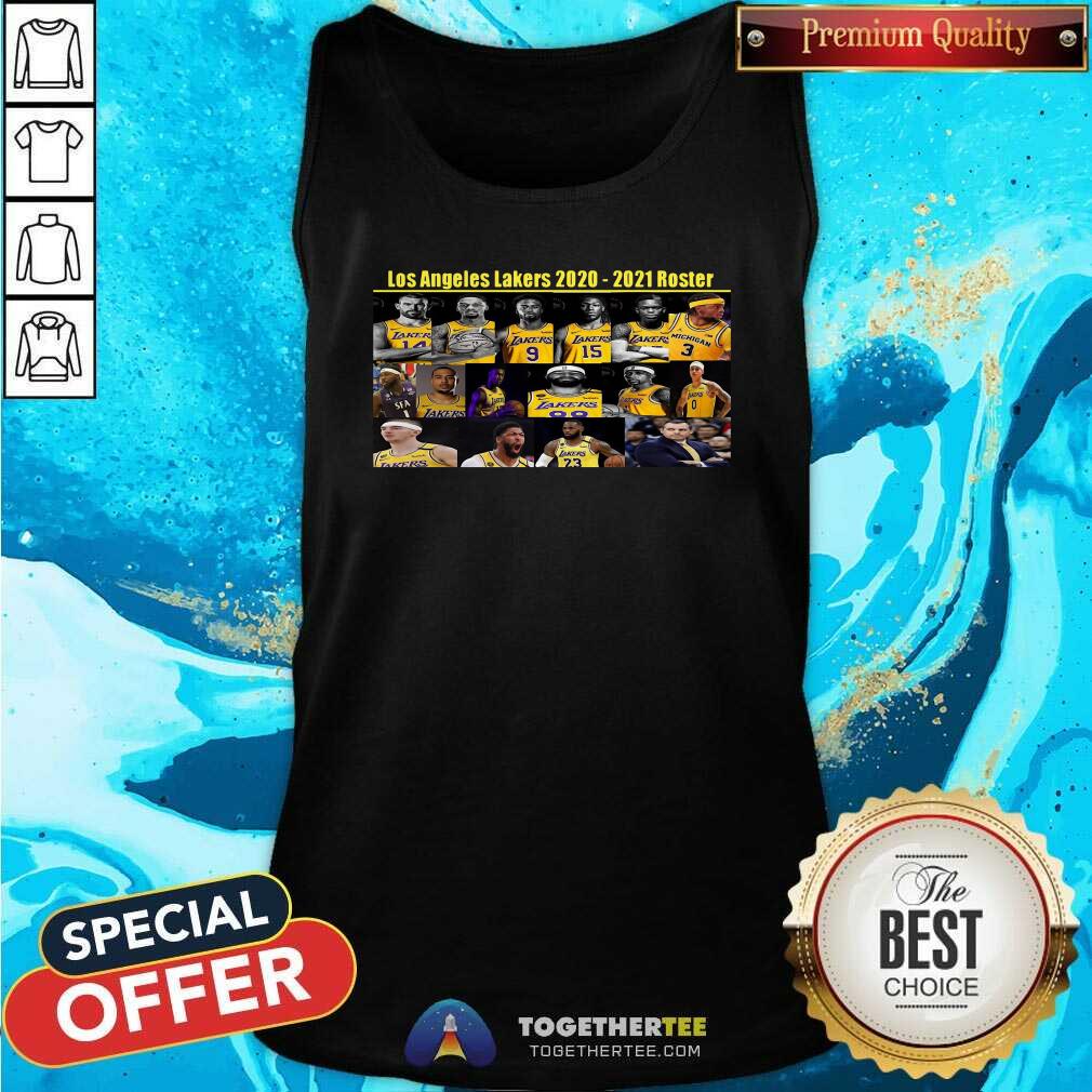 Los Angeles Lakers 2020 2021 Roster Tank Top Los Angeles Lakers 2020 2021 Roster Tank Top