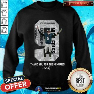 Nick Foles Eagles Thank You For The Memories Signature Sweatshirt - Design By Togethertee.com