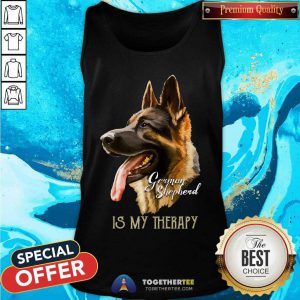 German Shepherd Is My Therapy Tank Top - Design By Togethertee.com