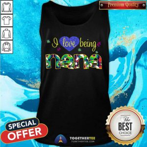 Heart I Love Being Nana Tank Top - Design By Togethertee.com