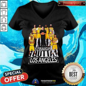 Straight Out Los Angeles Lakers V-neck - Design By Togethertee.com
