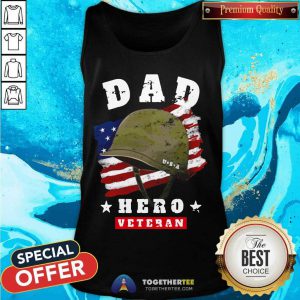 Dad Us Army Veteran Hero Father’s Day American Flag Tank Top - Design By Togethertee.com