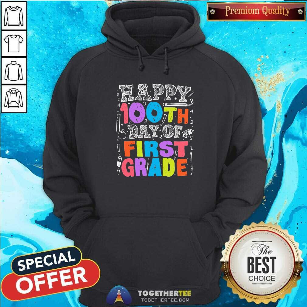 Happy 100th Day Of First Grade Math 2021 Hoodie Happy 100th Day Of First Grade Math 2021 Hoodie