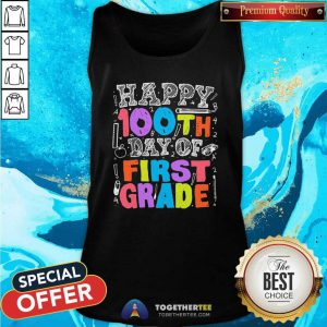 Happy 100th Day Of First Grade Math 2021 Tank Top