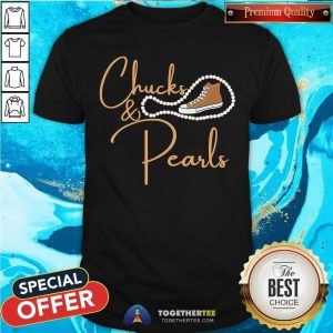 Kamala Harris Chucks And Pearls Orange Converse Shirt