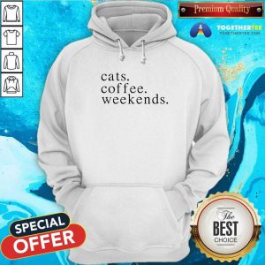 Awesome Cats Coffee Weekends Hoodie