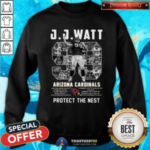 J J Watt Arizona Cardinals 99 Protect The Nest Signature NFL Sweatshirt - Design By Togethertees.com