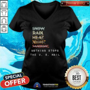 Awesome Nothing Stops The US Mail V-neck