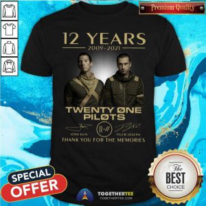 Cool 12 Years 2009 2021 Twenty One Pilots Signatures Shirt