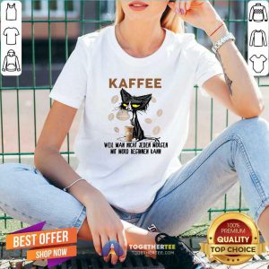 Cute Black Cat Kaffee Well Man Nicht Jeden Morgen Mit Mord Beginnen Kann V-neck