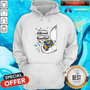 Cute What Makes You Different Elephant Autism Hoodie