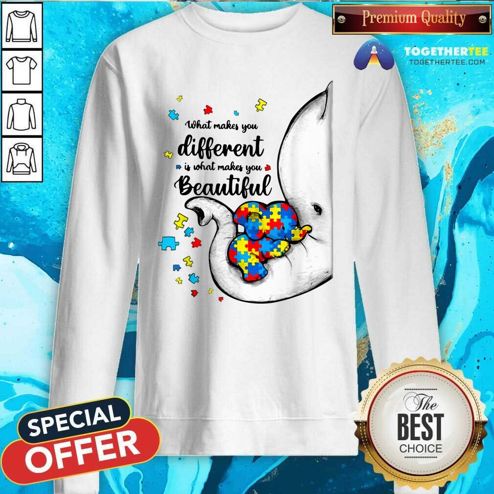 Cute What Makes You Different Elephant Autism Sweatshirt Cute What Makes You Different Elephant Autism Sweatshirt