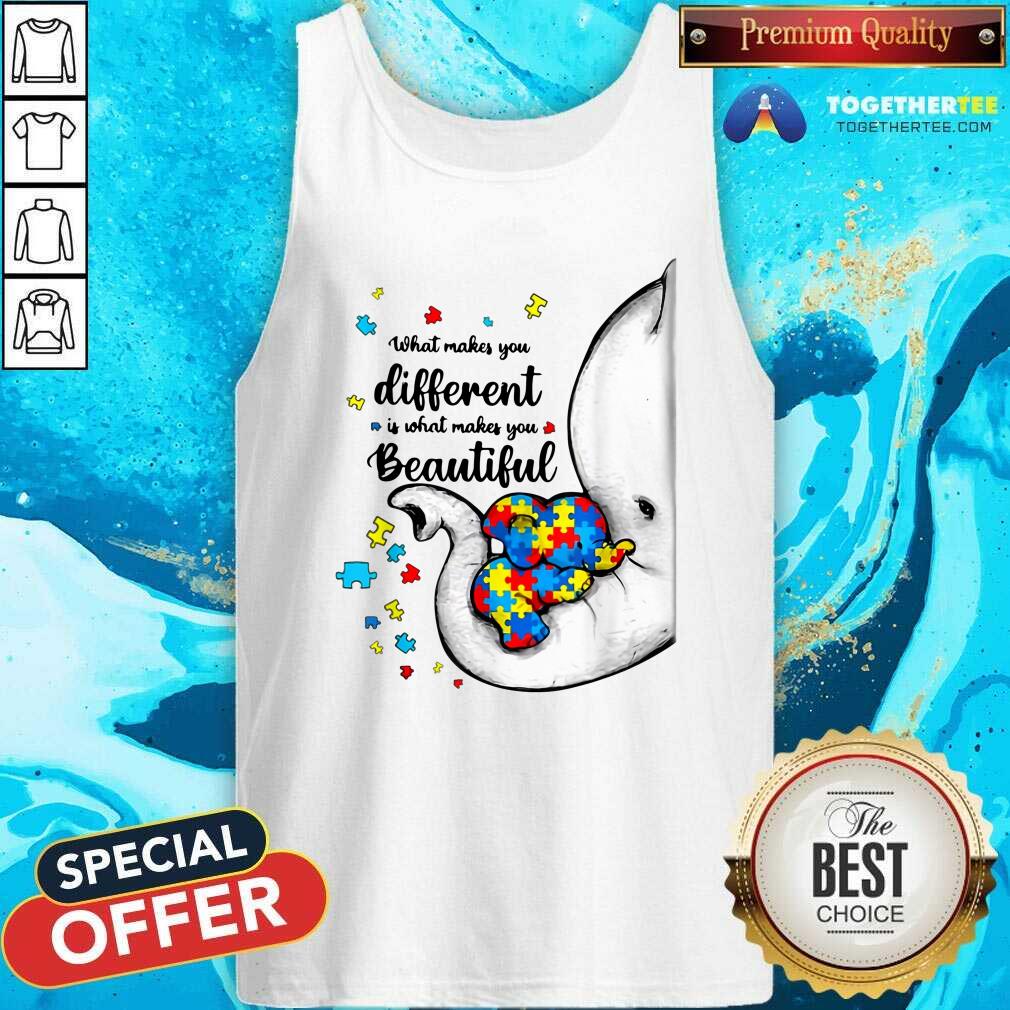 Cute What Makes You Different Elephant Autism Tank Top Cute What Makes You Different Elephant Autism Tank Top