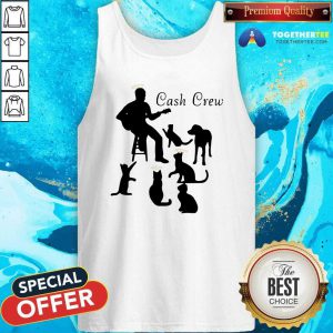 Funny Man Play Guitar And Cat Cash Crew Tank Top