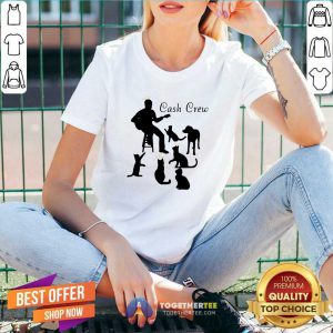 Funny Man Play Guitar And Cat Cash Crew V-neck