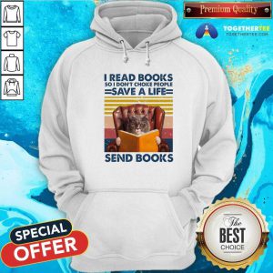 Cat Read Books So I Do Not Choke People Save A Life Send Books Vintage Shirt - Design By Togethertees.com
