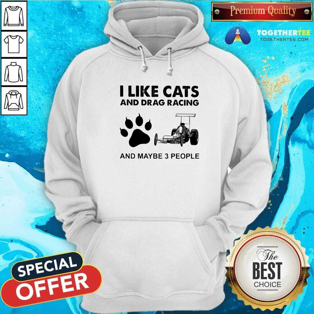 I Like Cats And Drag Racing And Maybe 3 People Hoodie I Like Cats And Drag Racing And Maybe 3 People Hoodie - Design By Togethertees.com