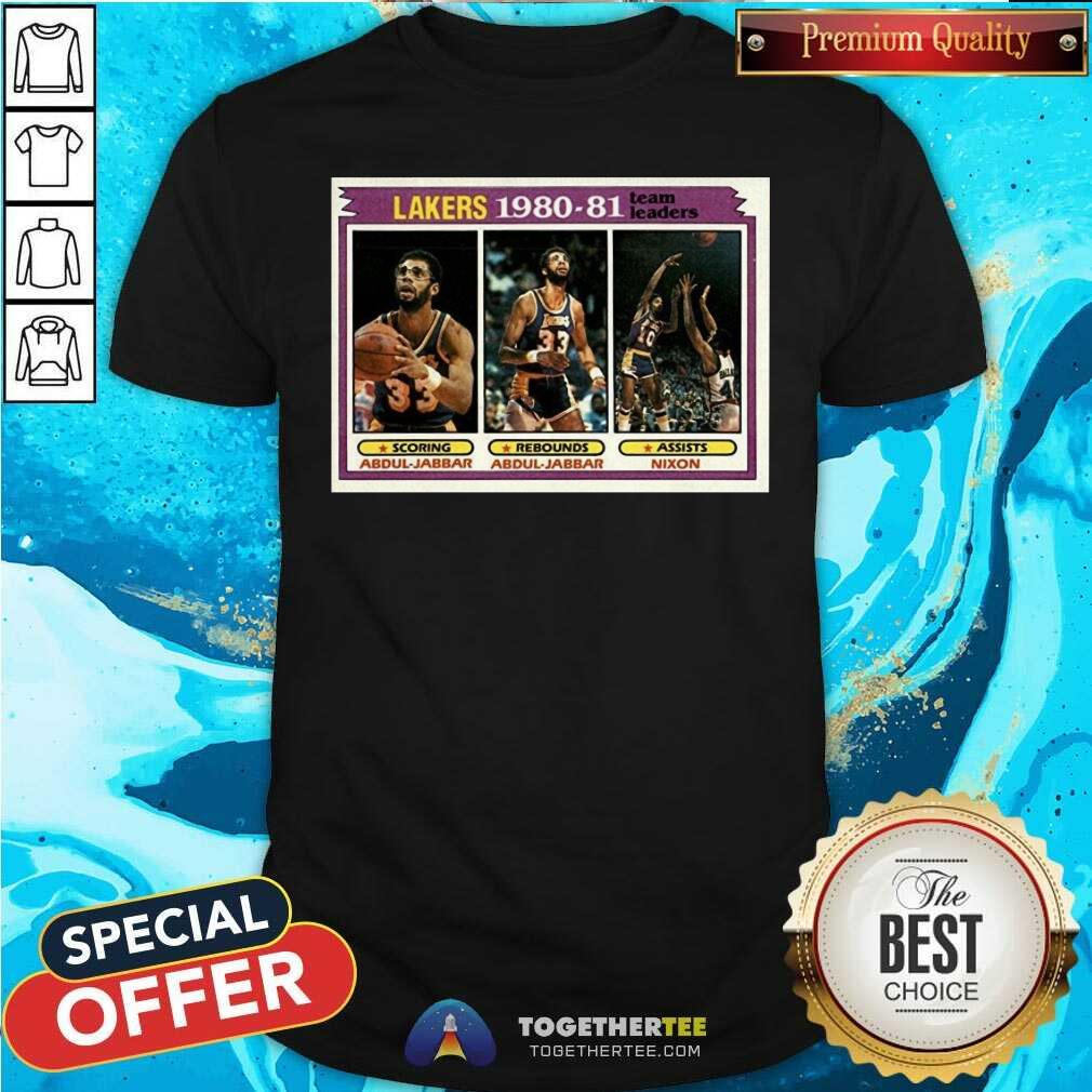 Happy Kareem Abdul Jabbar 1981-82 Topps #55 Lakers Shirt Kareem Abdul Jabbar 1981-82 Topps #55 Lakers Shirt - Design By Togethertees.com