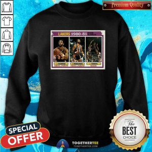 Kareem Abdul Jabbar 1981-82 Topps #55 Lakers Shweatsirt - Design By Togethertees.com