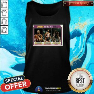 Kareem Abdul Jabbar 1981-82 Topps #55 Lakers Tank Top - Design By Togethertees.com