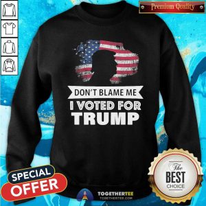 Do Not Blame Me I Voted For Trump American Flag 2024 Sweatshirt - Design By Togethertees.com