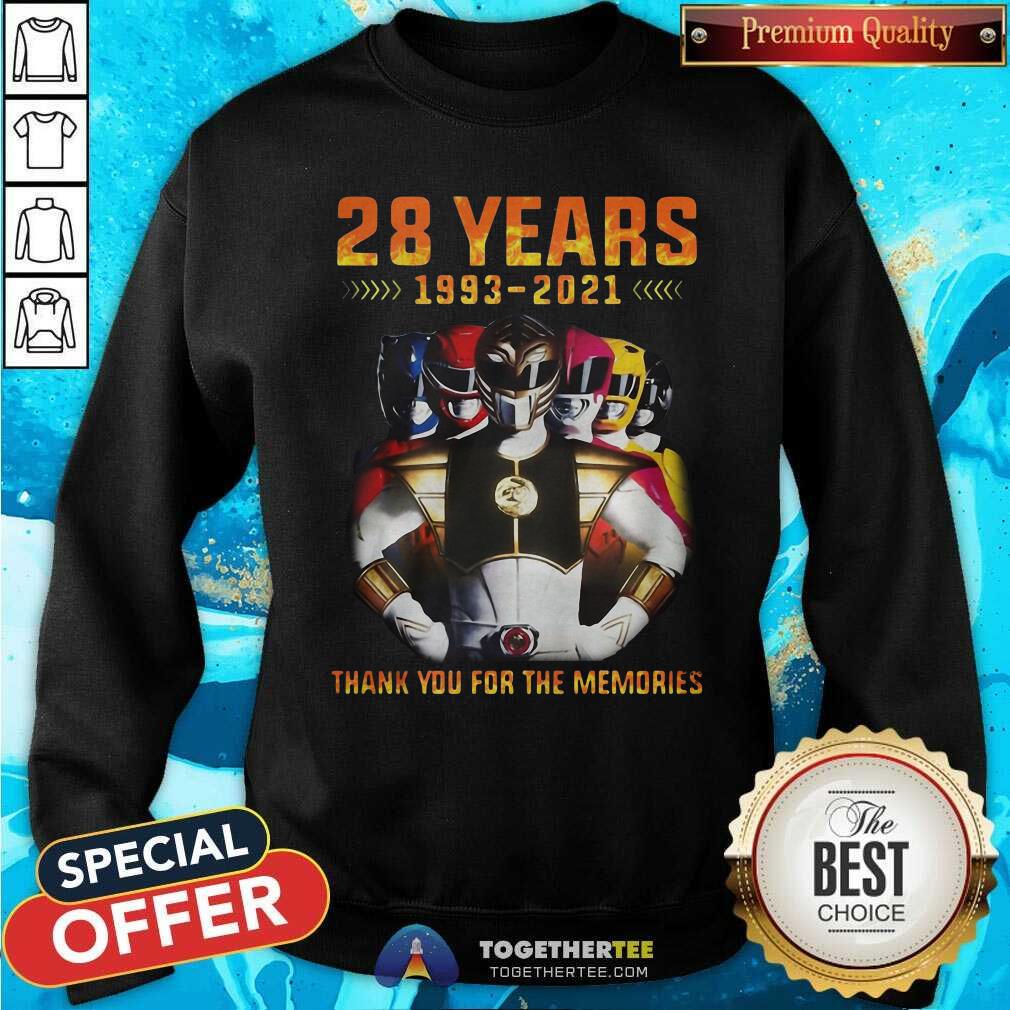 Hot 28 Years 1993 2021 Of The Mighty Morphin Power Rangers Sweatshirt Hot 28 Years 1993 2021 Of The Mighty Morphin Power Rangers Sweatshirt