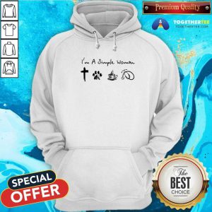 Lovely A Simple Womans Love Jesus Dog Coffee Stethoscope Hoodie