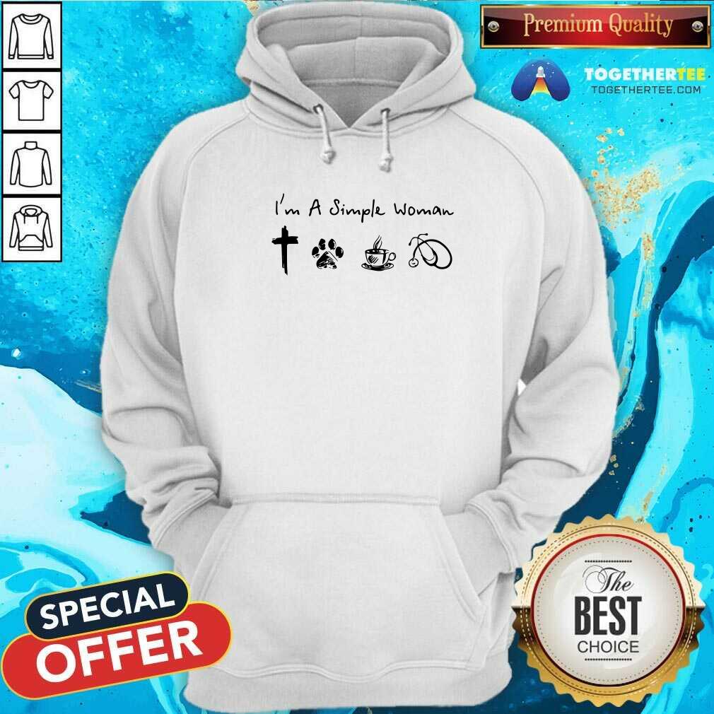 Lovely A Simple Womans Love Jesus Dog Coffee Stethoscope Hoodie Lovely A Simple Womans Love Jesus Dog Coffee Stethoscope Hoodie