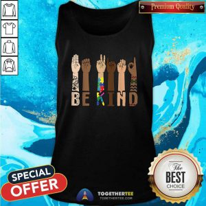 Nice Be Kind Sign Language Hand Talking Teachers Interpreter ASL Tank Top