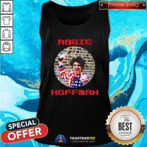 Abbie Hoffman In His American Flag Tank Top - Design By Togethertees.com
