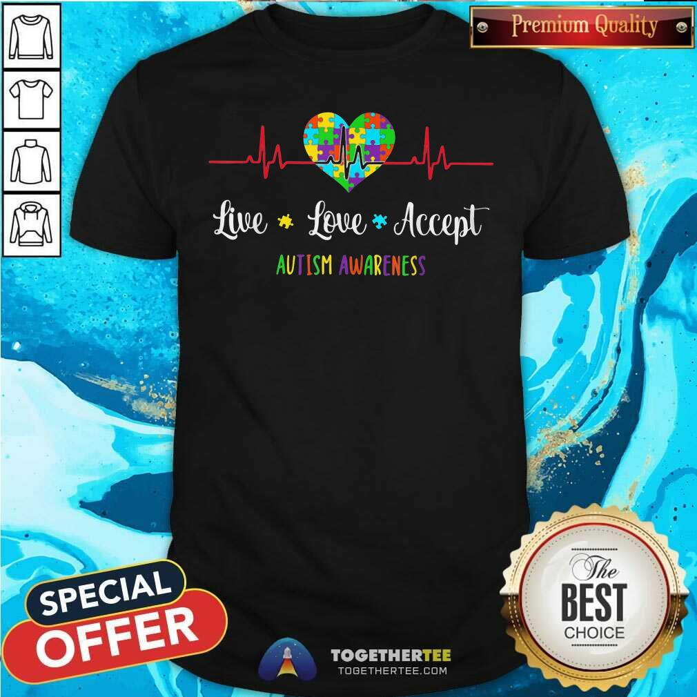 Official Live Love Accept Autism Awareness Heartbeat Shirt Official Live Love Accept Autism Awareness Heartbeat Shirt