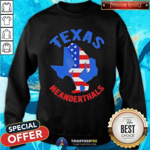Bigfoot American Flag Texas Neanderthal Sweatshirt - Design By Togethertees.com