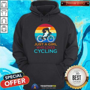 Pretty Just A Girl Who Loves Cycling Vintage Hoodie