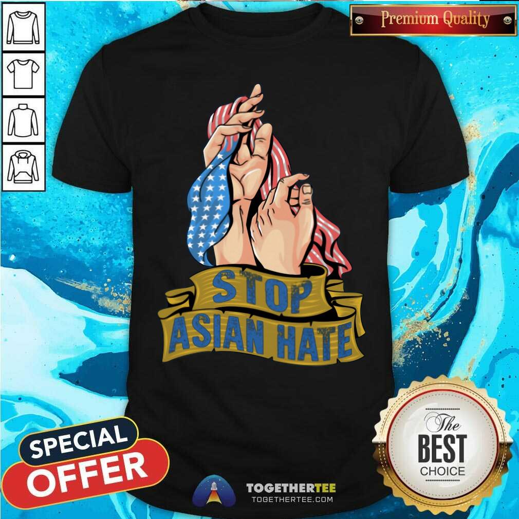 Pretty Stop Asian Hate Ameerica Flag AAPI Shirt Pretty Stop Asian Hate Ameerica Flag AAPI Shirt