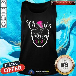 Good Chucks And Pearls 2021 Pink And Green Tank Top