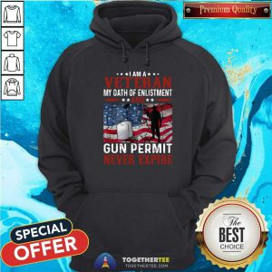 Hot I Am A Veteran Gun Permit Hoodie