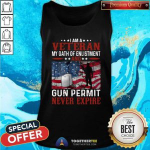 Hot I Am A Veteran Gun Permit Tank Top