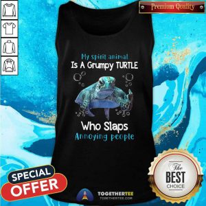 Top My Spirit Animal Is A Grumpy Turtle Tank Top