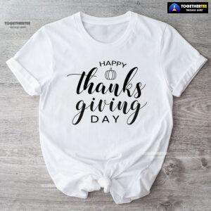 Happy Thanksgiving Day Pumpkin Fall Vibes T-Shirt