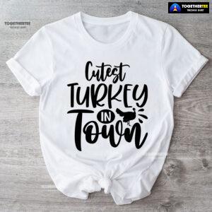 Coolest Turkey In Town Thanksgiving Vibes T-Shirt