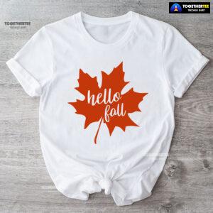 Hello Fall Happy Thanksgiving Day T-Shirt
