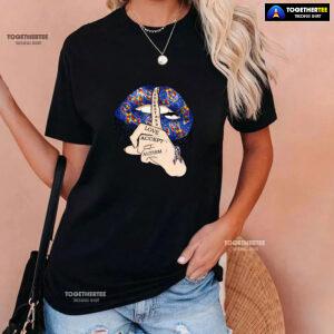 Understand Love Accept Lips Autism Awareness T-Shirt