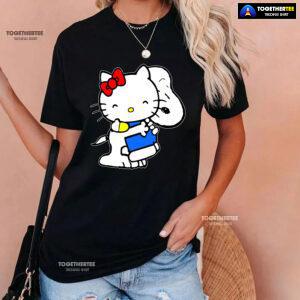 Snoopy Hugs Hello Kitty T-Shirt