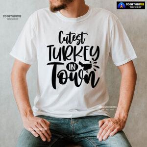 Coolest Turkey In Town Thanksgiving Vibes T-Shirt