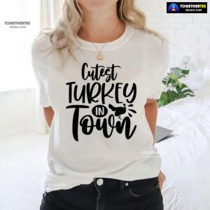 Coolest Turkey In Town Thanksgiving Vibes T-Shirt