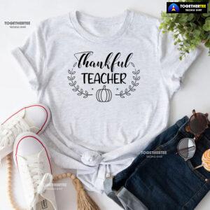 Thankful Teacher Pumpkin T-Shirt