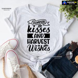 Pumpkin Kisses And Harvest Wishes T-Shirt